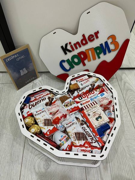 Подарочный сладкий набор бокс в форме сердца с конфетами для жены девушки подруги мамы Размеры: 33/29/1 1033 фото